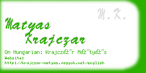 matyas krajczar business card